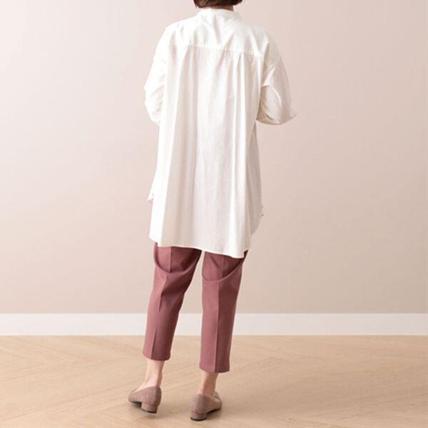 BELLUNA（ベルーナ）の「バンドカラーピンタック使いシャツチュニック（チュニック）」｜詳細画像