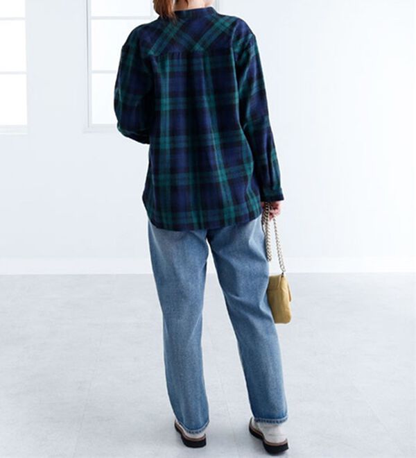 BELLUNA（ベルーナ）の「タック使いチェック柄ブラウス（ブラウス）」｜詳細画像