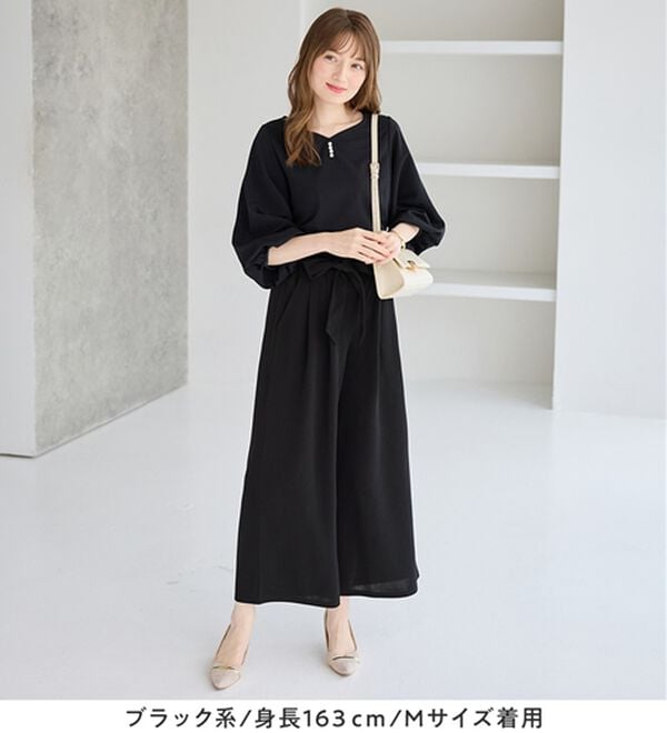 alotta（アロッタ）の「【２点セット】洗える！楽キレイセットアップ（ブラウススーツ）」｜詳細画像