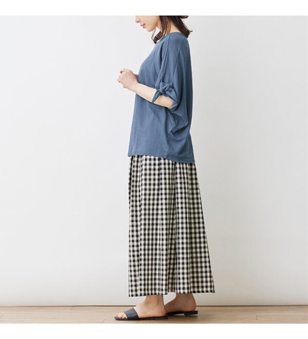 Viola e Viola（ヴィオラ エ ヴィオラ）の「ひんやり冷感袖リボントップス（カットソー）」｜詳細画像