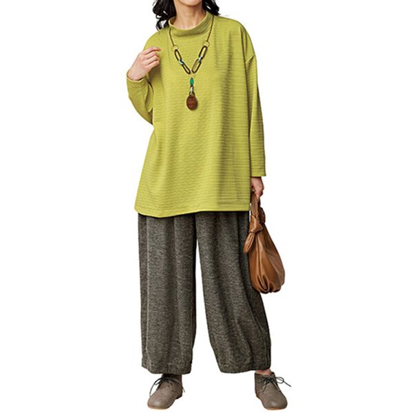 BELLUNA（ベルーナ）の「杢調素材バルーンデザインパンツ（フルレングスパンツ）」｜詳細画像