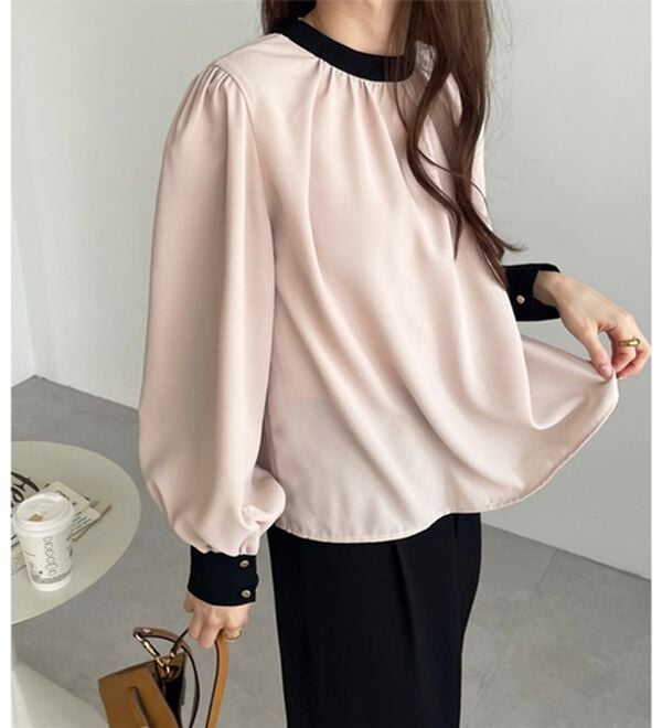 GeeRA（ジーラ）の「前後２ＷＡＹバイカラーブラウス（ブラウス）」｜詳細画像