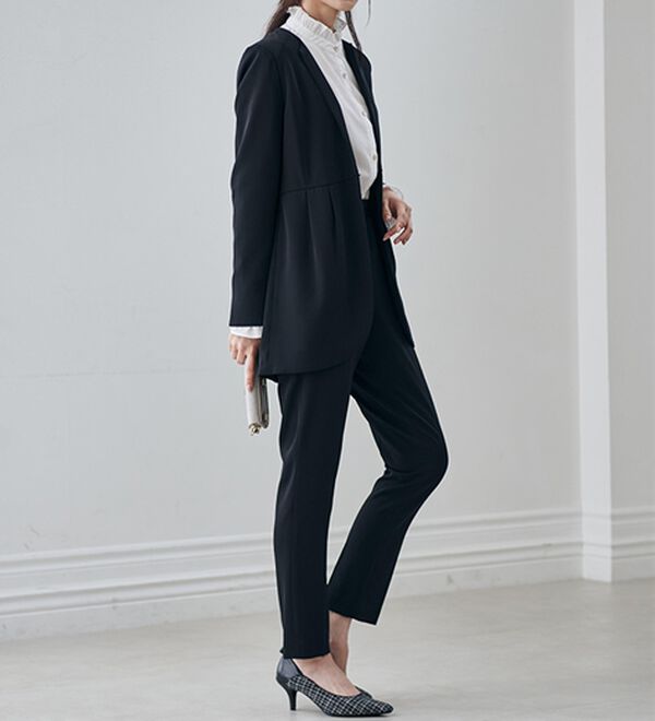 RANAN（ラナン）の「＜２点セット＞ラウンドヘムジャケットセットアップ（パンツスーツ）」｜詳細画像