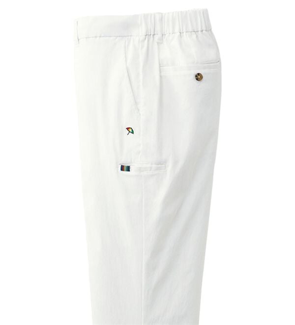 「＜アーノルド　パーマー＞ヒンヤリ冷感ストレッチパンツ（メンズフルレングスパンツ）」｜ホワイト