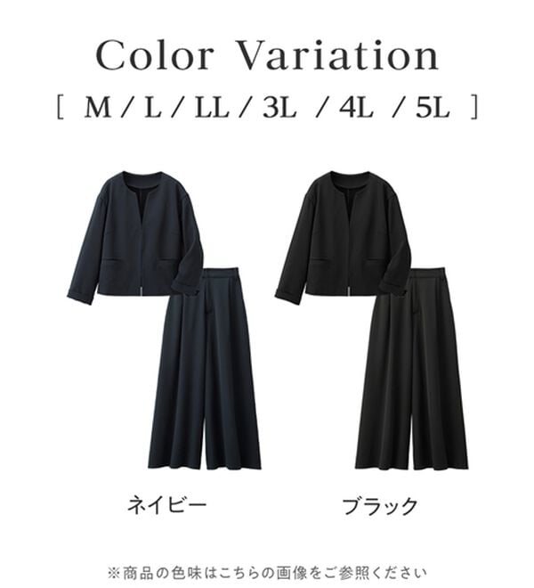 Viola e Viola（ヴィオラ エ ヴィオラ）の「洗える！多機能２点セットアップ＜Ｍ～５Ｌ＞（パンツスーツ）」｜詳細画像
