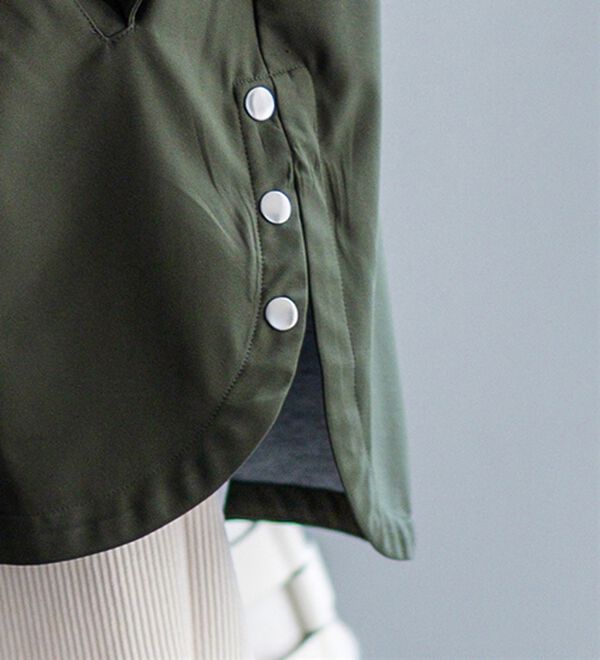 BELLUNA（ベルーナ）の「はっ水加工ボンディング素材ロング丈パーカー（ハーフコート）」｜詳細画像