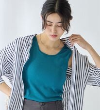 「【医師オススメ】ＵＶカット綿１００％カップ付タンクトップ＜カラフルコットン＞（肌着・インナーウェア）」