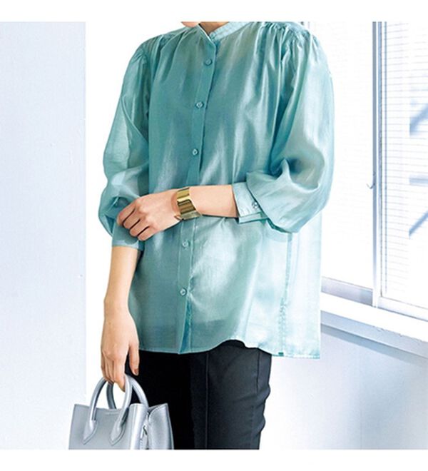 VINNO（ヴィノ）の「シャイニーローンゆるシャツ（シャツ）」｜詳細画像