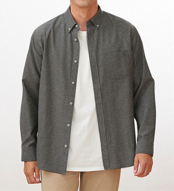 「＜シンプル＆プラス＞お手入れ簡単オックスフォードシャツ（メンズシャツ）」｜詳細画像