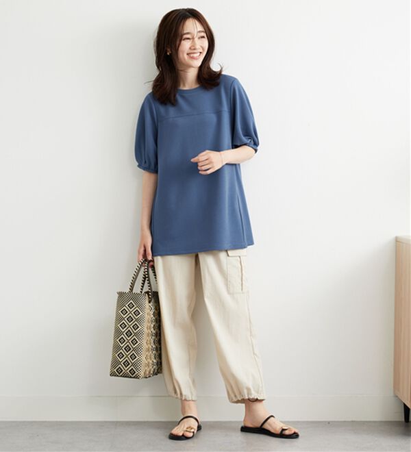 BELLUNA（ベルーナ）の「ポコポコ素材ふんわり袖チュニック（チュニック）」｜詳細画像