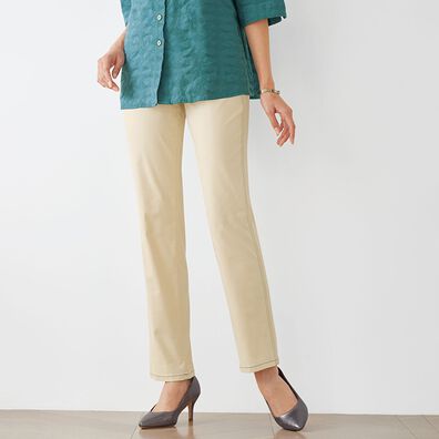 BELLUNA（ベルーナ）の「綿混スーパーストレッチステッチパンツ（フルレングスパンツ）」