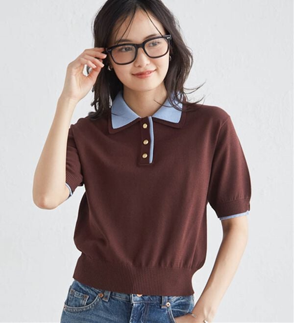 RANAN（ラナン）の「ダブルカラーポロニット（ニット・セーター）」｜詳細画像