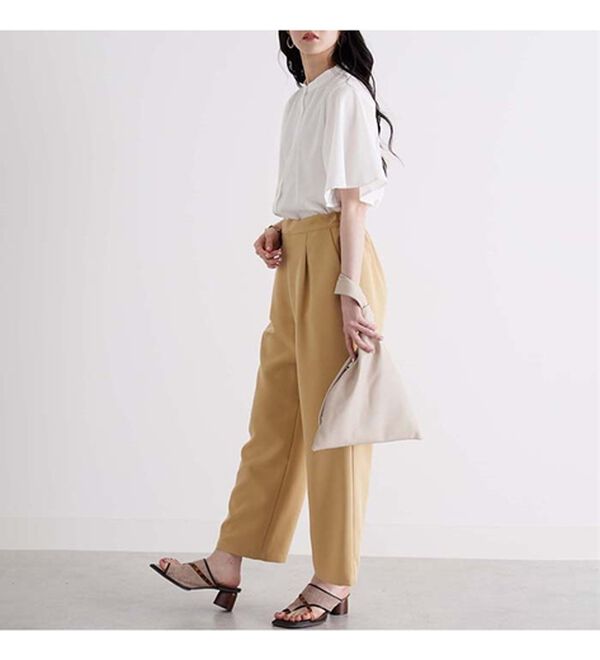 GeeRA（ジーラ）の「フレアー袖バンドカラーブラウス（ブラウス）」｜詳細画像