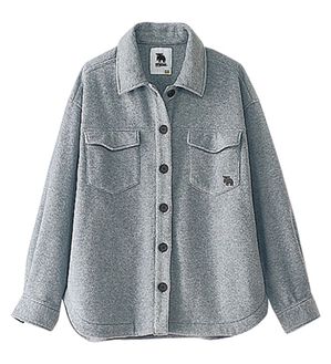 BELLUNA（ベルーナ）の「＜ｍｏｚ＞フリースシャツジャケット（その他ジャケット）」｜杢グレー