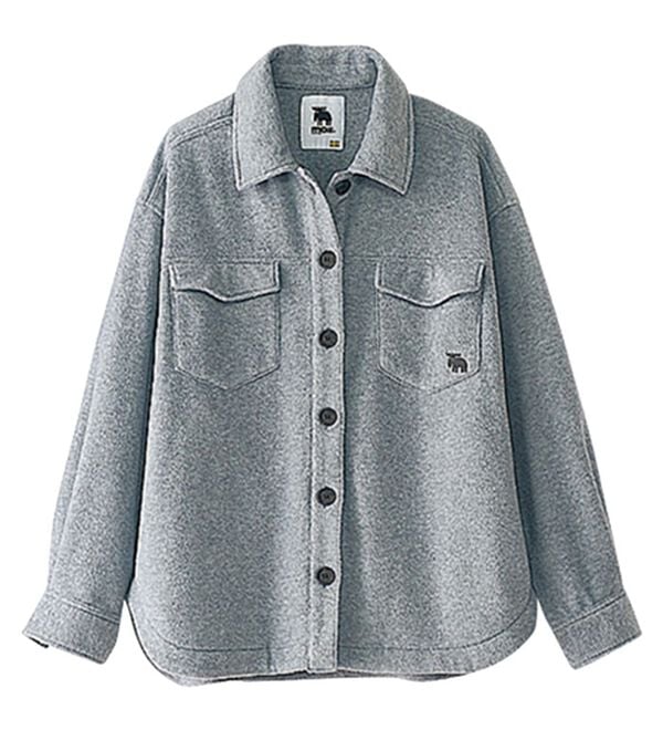 BELLUNA（ベルーナ）の「＜ｍｏｚ＞フリースシャツジャケット（その他ジャケット）」｜杢グレー