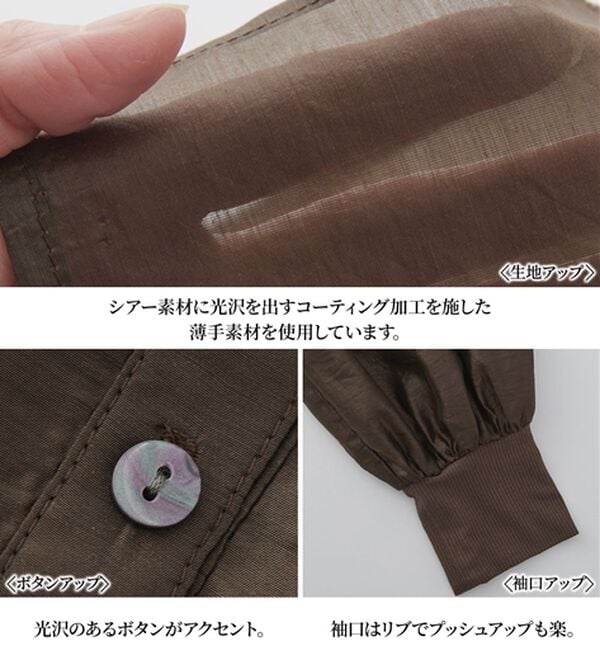 RANAN（ラナン）の「ディープVネックシアーシャツ（シャツ）」｜詳細画像