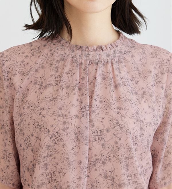 BELLUNA（ベルーナ）の「〈日比谷花壇〉フリル衿シフォンブラウス（ブラウス）」｜詳細画像