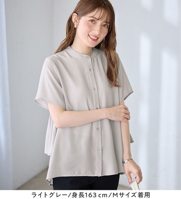 alotta（アロッタ）の「【イージーケア】バックフリルデザインブラウス（ブラウス）」｜詳細画像