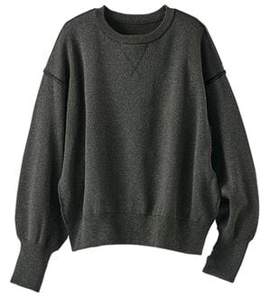 BELLUNA（ベルーナ）の「スウェットライクラメニットプルオーバー（ニット・セーター）」｜ブラック