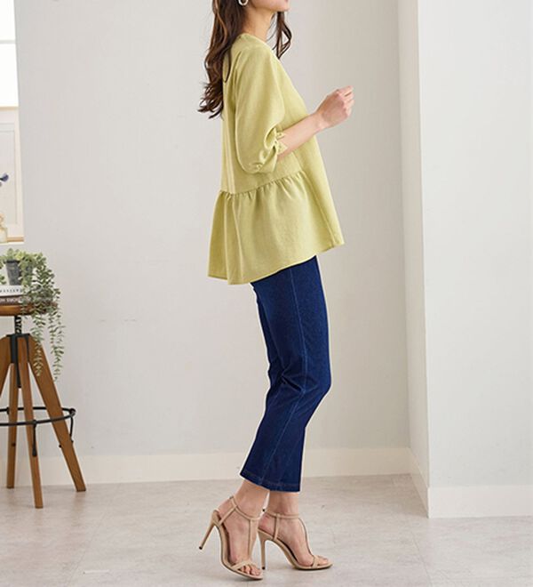 つあん専用 BELLUNA PLUS パンツ 美ストレッチ素材アンクル丈レギンスパンツ