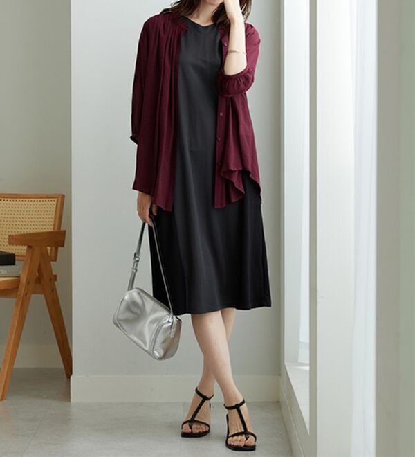 BELLUNA（ベルーナ）の「細見えを叶える！配色切替ワンピース（その他ワンピース）」｜詳細画像