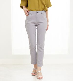 BELLUNA（ベルーナ）の「美脚ストレッチ麻入りアンクルパンツ（クロップドパンツ）」｜アイスグレー