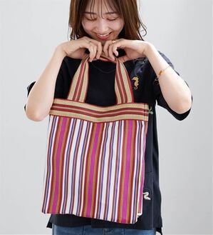 BELLUNA（ベルーナ）の「<INDIA>プラスチックバッグスクエア（その他バッグ）」｜ピンク系