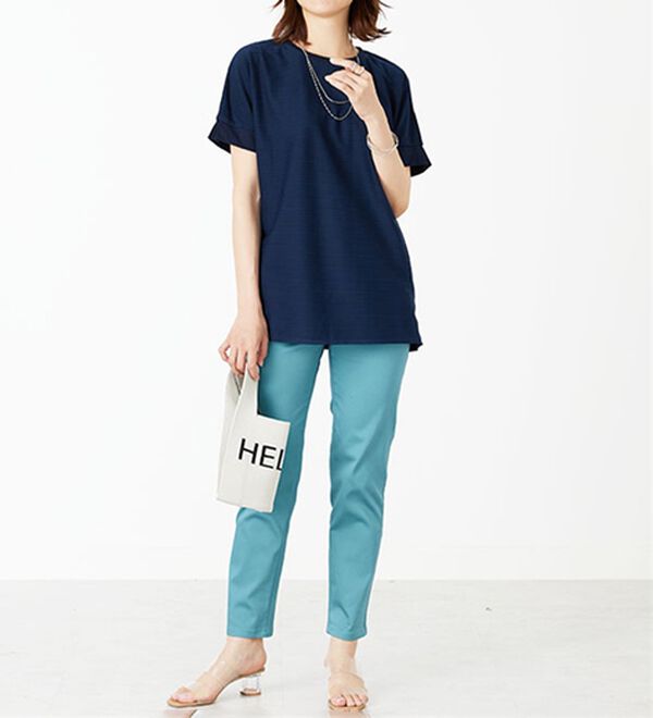 BELLUNA（ベルーナ）の「ボーダーチュール重ねチュニック（チュニック）」｜詳細画像