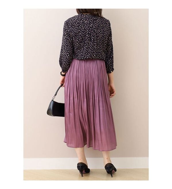 BELLUNA（ベルーナ）の「レーヨンプリントギャザー使いブラウス（ブラウス）」｜詳細画像