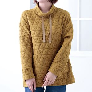 BELLUNA（ベルーナ）の「カットキルト素材チュニック（チュニック）」｜カラシ