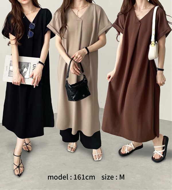 GeeRA（ジーラ）の「ひんやり快適！ジャカードスキッパーワンピ（カットソーワンピース）」｜詳細画像