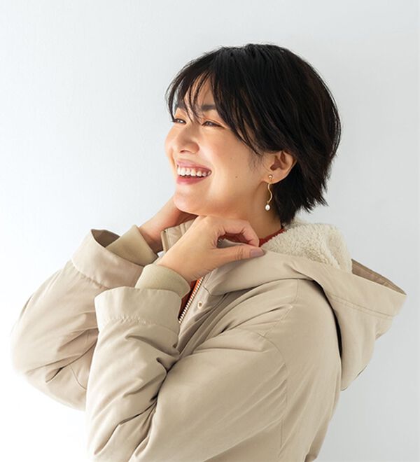 BELLUNA（ベルーナ）の「フード付裏ボア　ロング丈モッズコート（ロングコート）」｜詳細画像