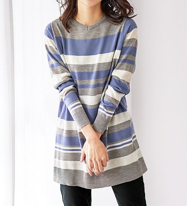 カシミヤタッチニットチュニック - ベルーナ【公式】