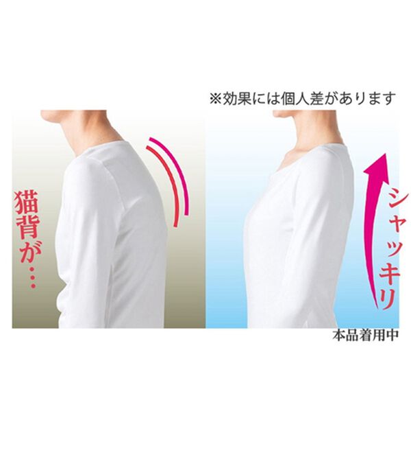 LAVIENNE（ラヴィエンヌ）の「【２色組】背すじシャッキリインナー（肌着・インナーウェア）」｜詳細画像