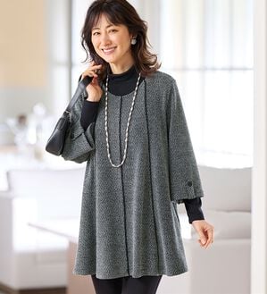 BELLUNA（ベルーナ）の「杢調カットツイード素材切替デザインチュニック（チュニック）」｜詳細画像