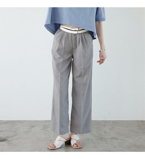 GeeRA（ジーラ）の「２ＷＡＹハイウエストスラックスパンツ（フルレングスパンツ）」｜詳細画像