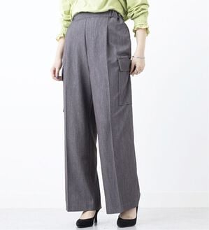 BELLUNA（ベルーナ）の「きれい見え素材ベイカーパンツ（フルレングスパンツ）」｜グレー
