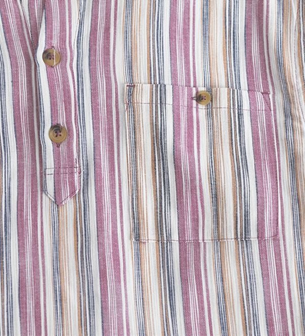 「ざっくり木綿のゆったりリラックスシャツ（メンズシャツ）」｜詳細画像