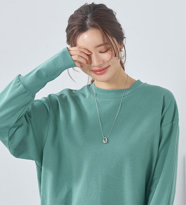 BELLUNA（ベルーナ）の「長めのリブが差をつける！全隠しトレーナー（カットソー）」｜詳細画像