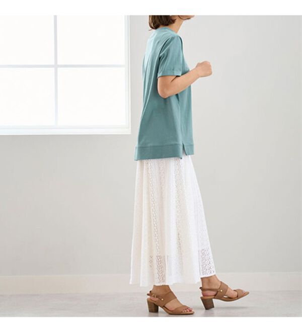 BELLUNA（ベルーナ）の「レース切替デザインフレアースカート（ロングスカート）」｜詳細画像