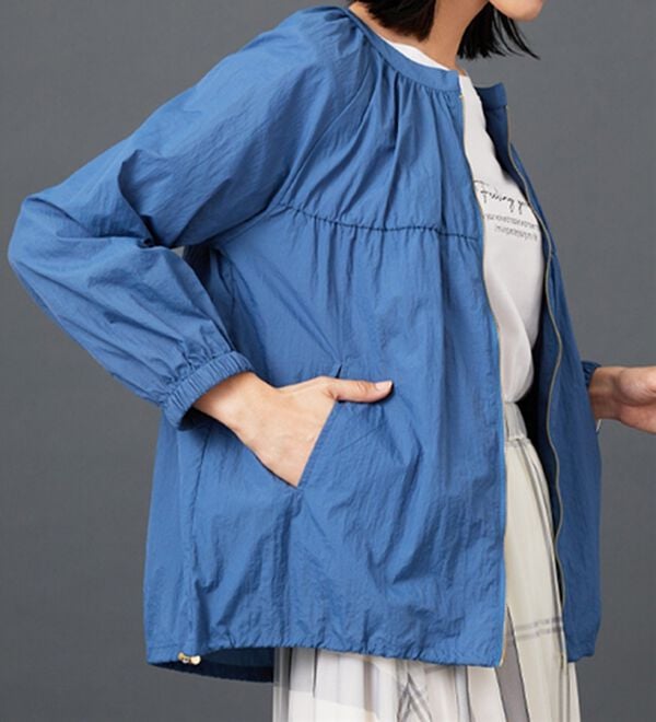 BELLUNA（ベルーナ）の「シアー素材ギャザーデザインブルゾン（ブルゾン）」｜詳細画像