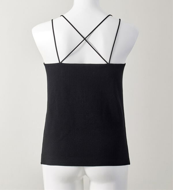 YU'NOW（ユナウ）の「【カップ付インナー】バッククロスブラキャミ（ブラトップ・カップ付きインナー）」｜詳細画像