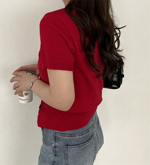 GeeRA（ジーラ）の「ホックデザインサマーカーディガン（ニットカーディガン）」｜詳細画像