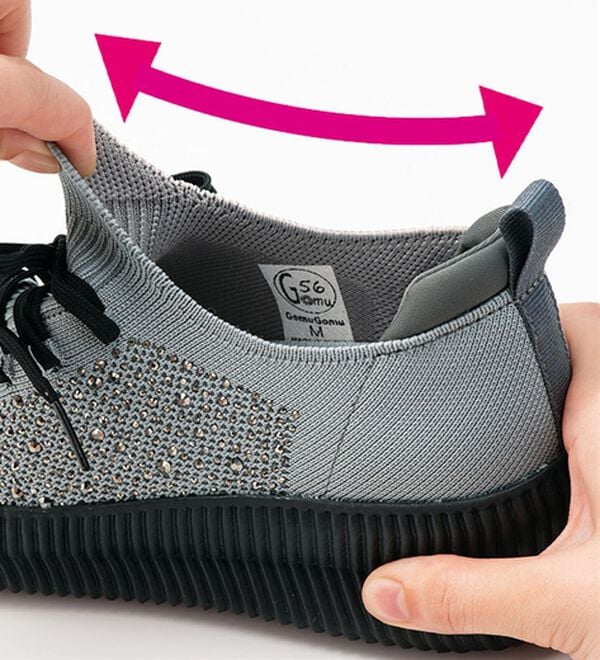 ルフラン（ルフラン）の「＜ゴムゴム＞ビジュー付ニットシューズ（スニーカー）」｜詳細画像