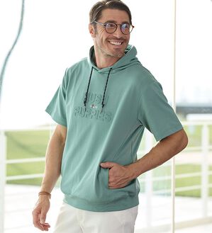 「＜ハッシュパピー＞ロゴパーカーＴシャツ（メンズパーカー）」｜詳細画像