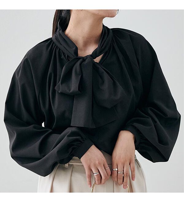 RANAN（ラナン）の「ボリュームボウタイブラウス（ブラウス）」｜詳細画像