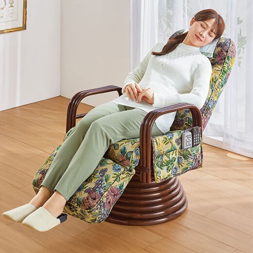 ラタン ラタン リクライニングチェア 三段階リクライニング