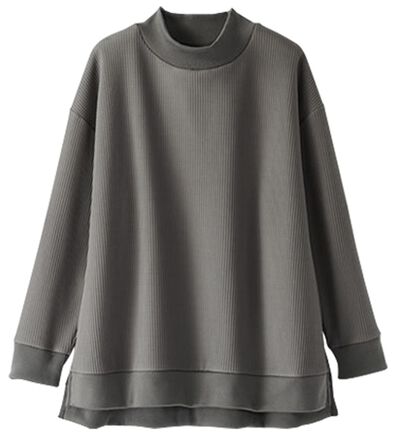 BELLUNA（ベルーナ）の「 【快適Ｌａｂ．】ワッフル素材裏ボアハイネックプルオーバー（カットソー）」