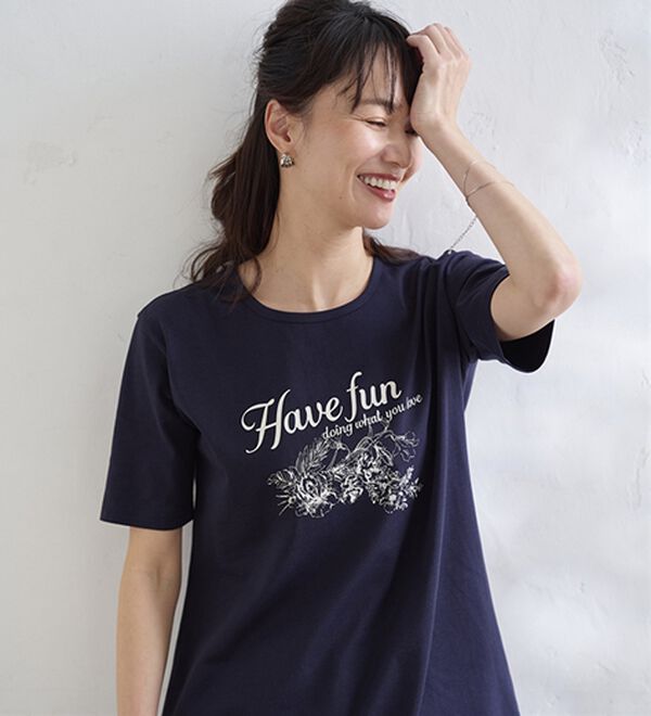 BELLUNA（ベルーナ）の「綿１００％プリントＴシャツ（Tシャツ）」｜詳細画像