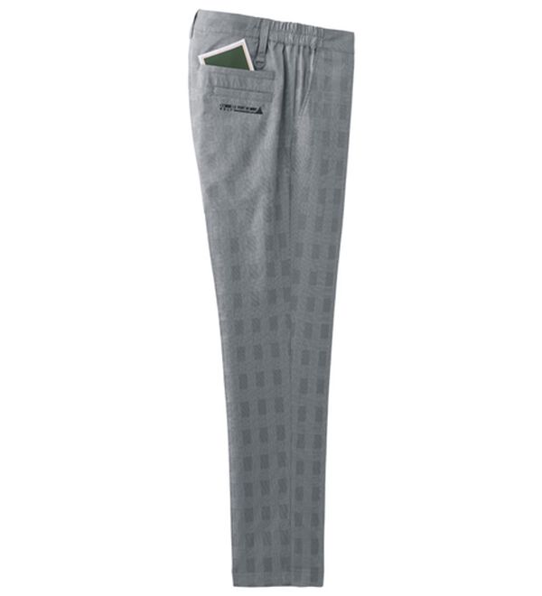 「＜コムルヴァン・オム・ゴルフ＞丈調整できるゴルフパンツ（メンズフルレングスパンツ）」｜ライトグレンチェック